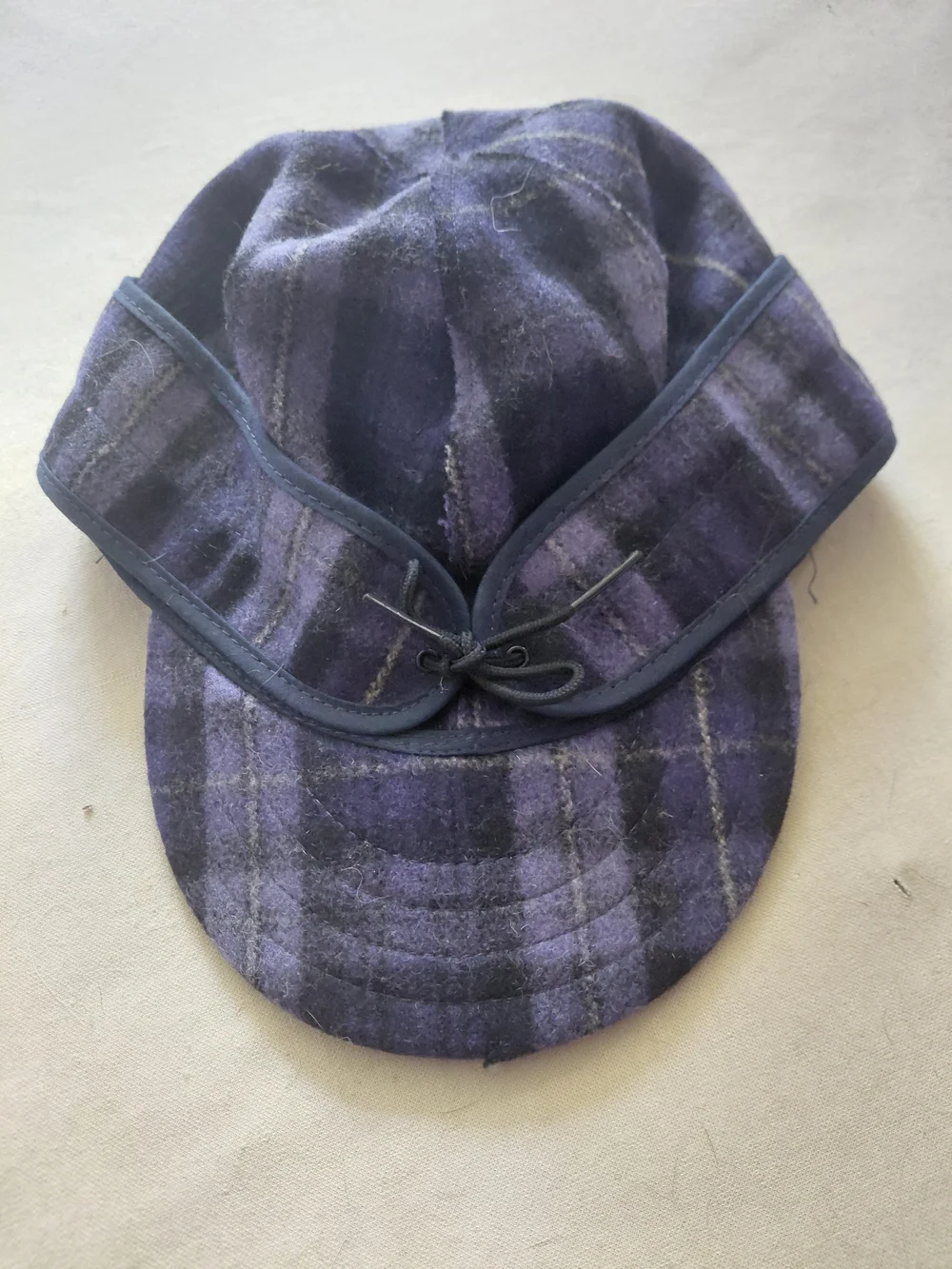 Stormy Kromer Plaid Blue Wool Blend Men's Cap 7 1/4